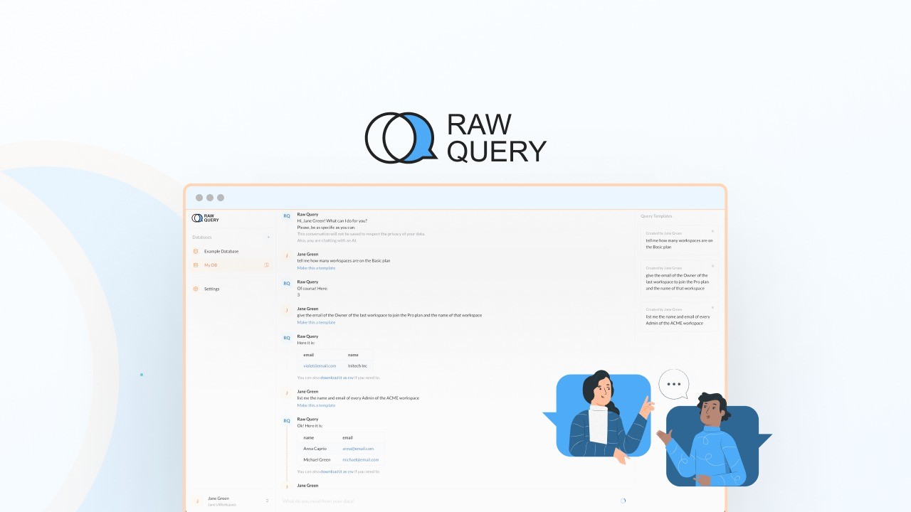 Raw Query: Chat With Your Database Lifetime Deal-Pay Once & Never Again