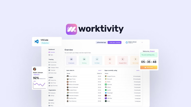 Worktivity - Employee Monitoring and Productivity Suite For Teams