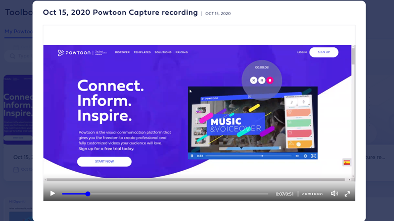 Capture recording