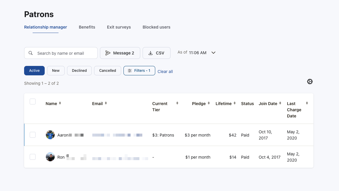 Manage and connect with your patrons