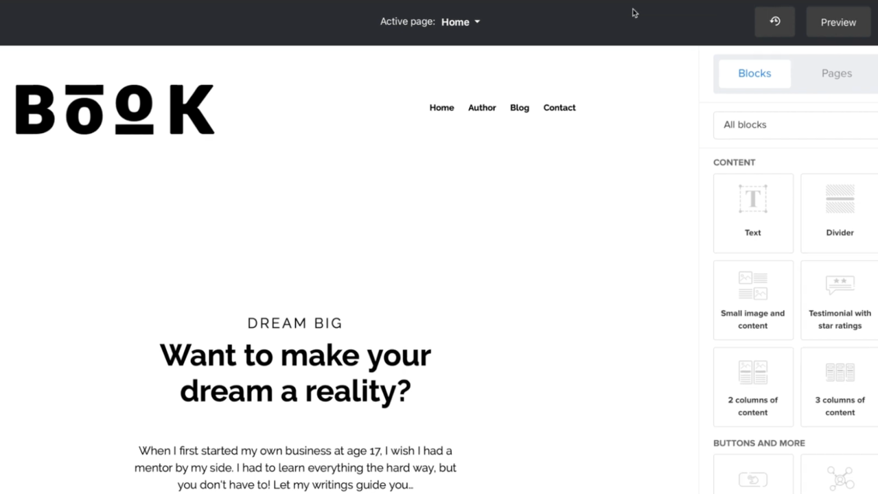 MailerLite website builder
