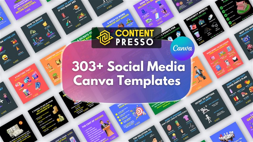ContentPresso - 303+ Social Media Canva Templates