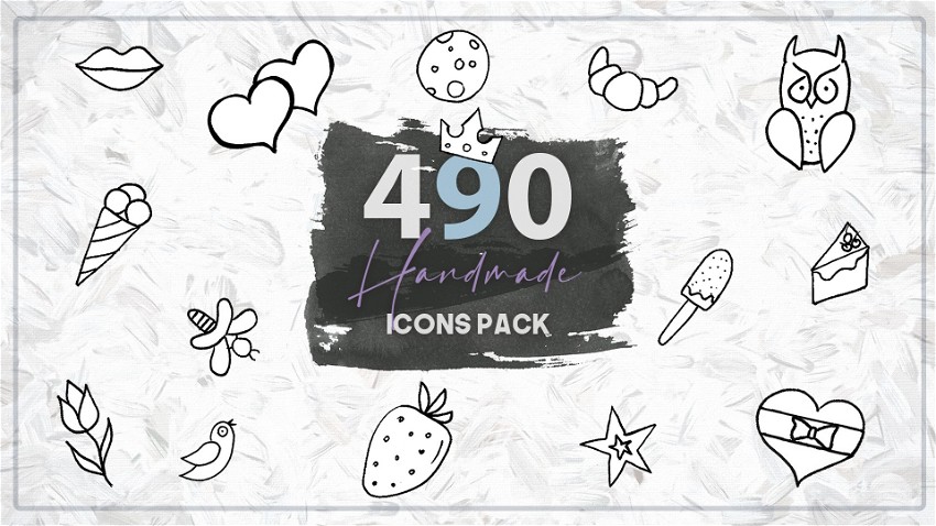 490 Handmade Icons Pack