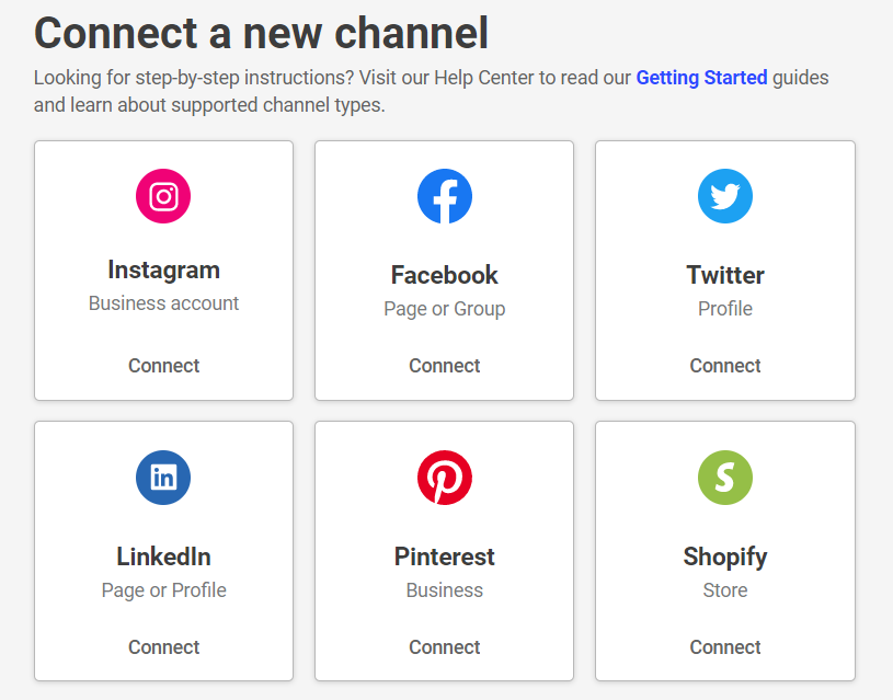Connect a social channel