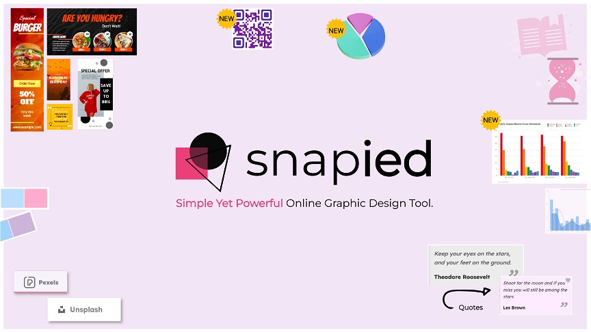 Snapied: Graphic design tool for easy, beautiful designs that standout