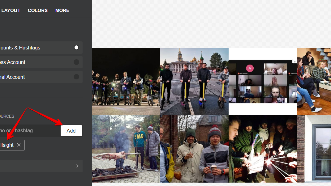 Display posts by a specific hashtag