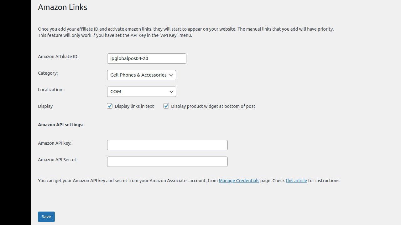 Auto Affiliate Links