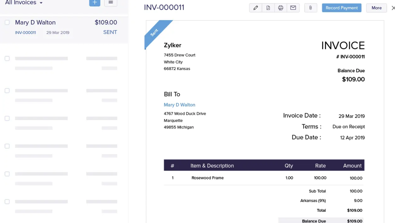 Easily manage your invoices