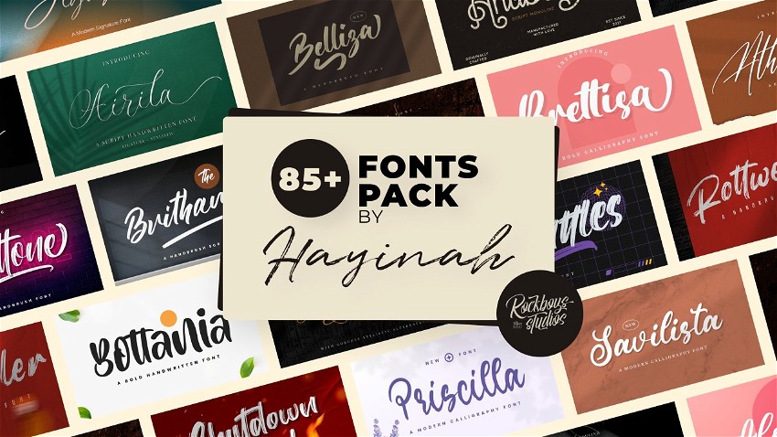 85+ Font Pack by Hayinah