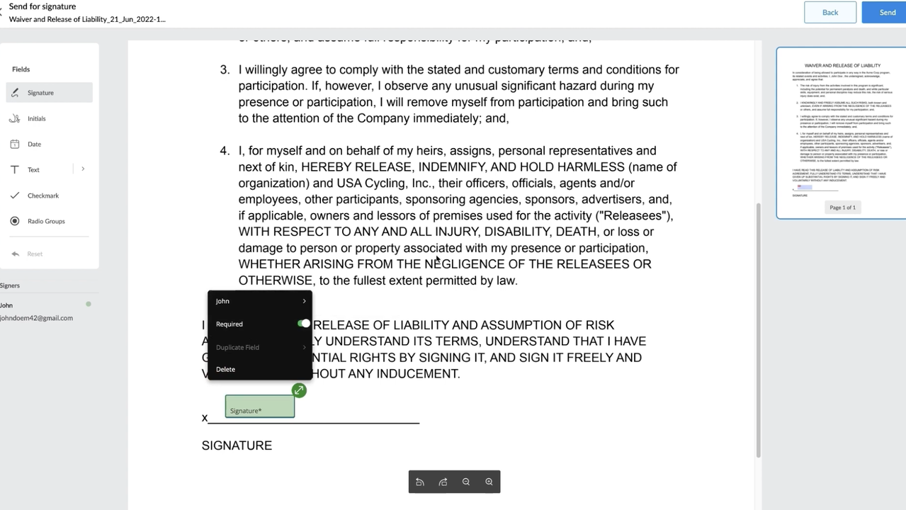 Sign documents on mobile with SignRequest