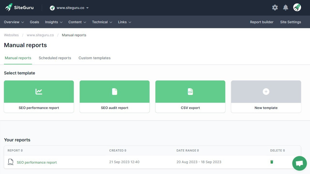 SiteGuru Lifetime Deal: SiteGuru Review 5 Insights Dashboard