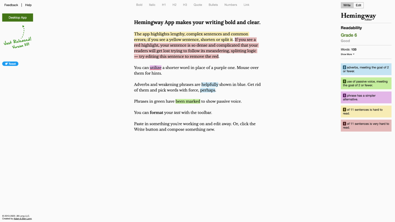 Use editing mode to edit