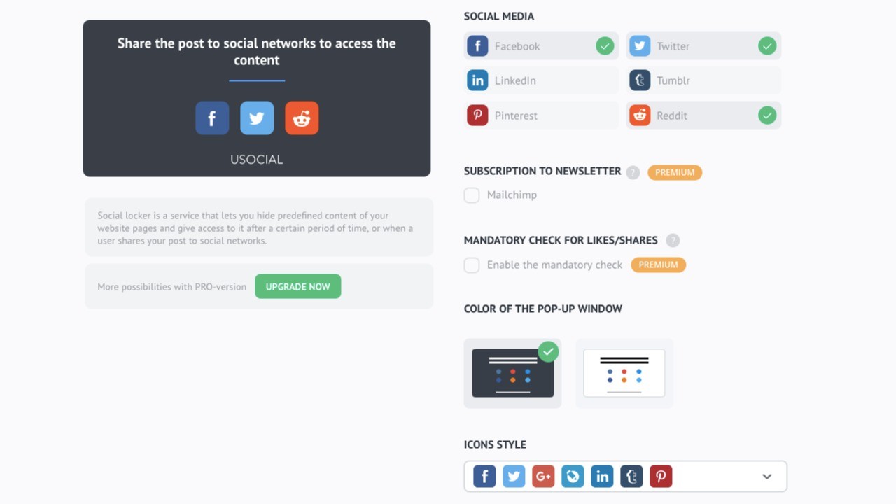 uSocial.pro 2in1: Multiple Link Page for your Instagram & Social Media Buttons and Widgets for your Website