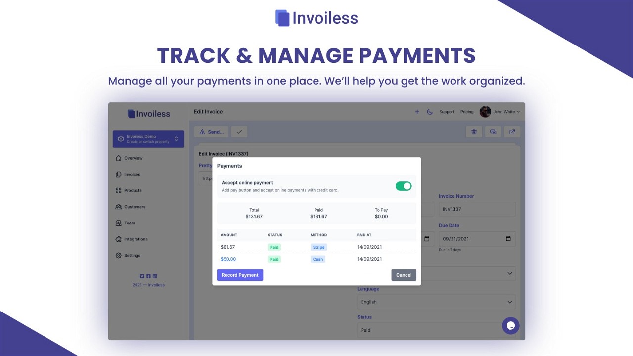 Manage all your payments in one place.