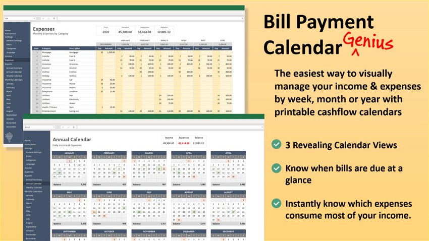 Bill Payment Calendar Genius