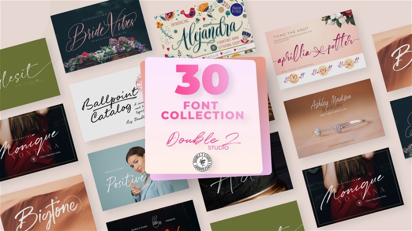 30 Font Collection by Double Z Studio
