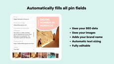 Pin Generator automatically fills all the required fields of your Pinterest pins. thumbnail