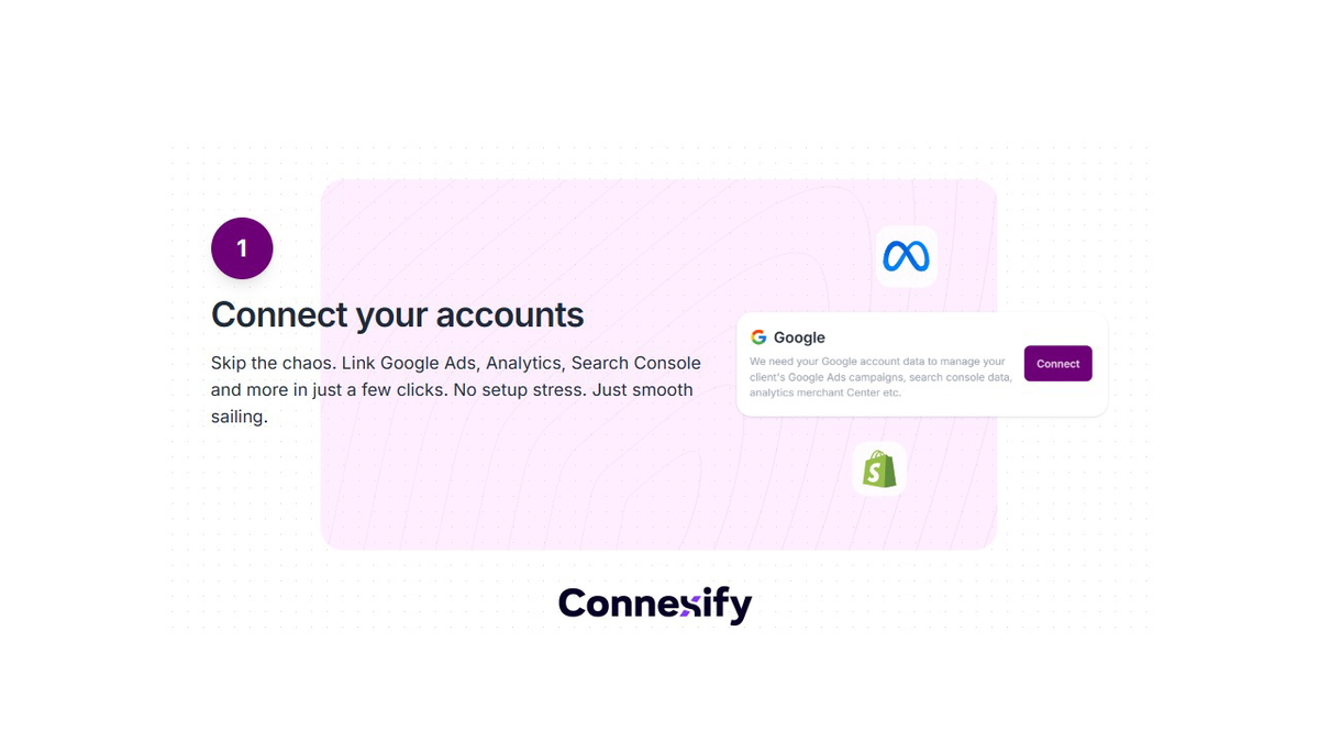 Connect accounts in seconds