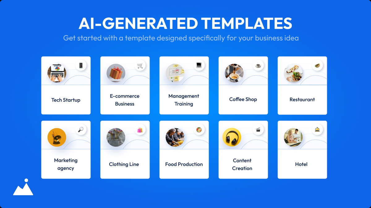 Get started with a template designed specifically for your business idea