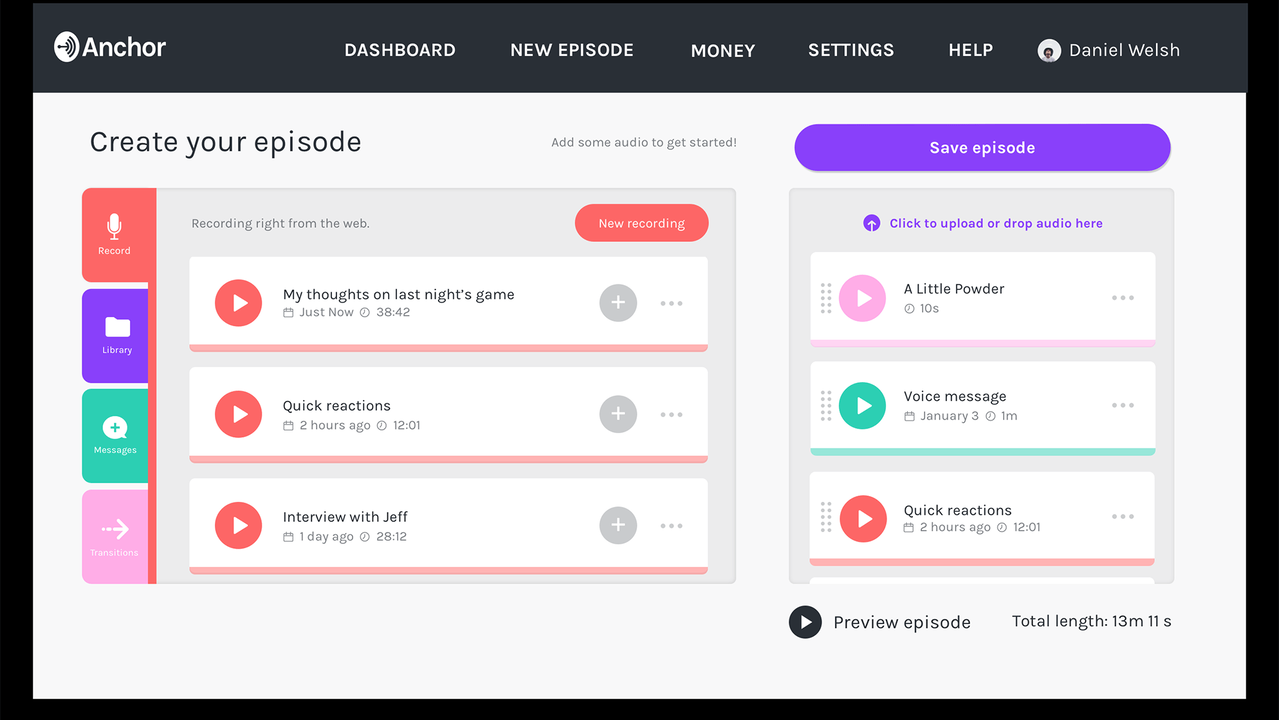 Create podcast episode