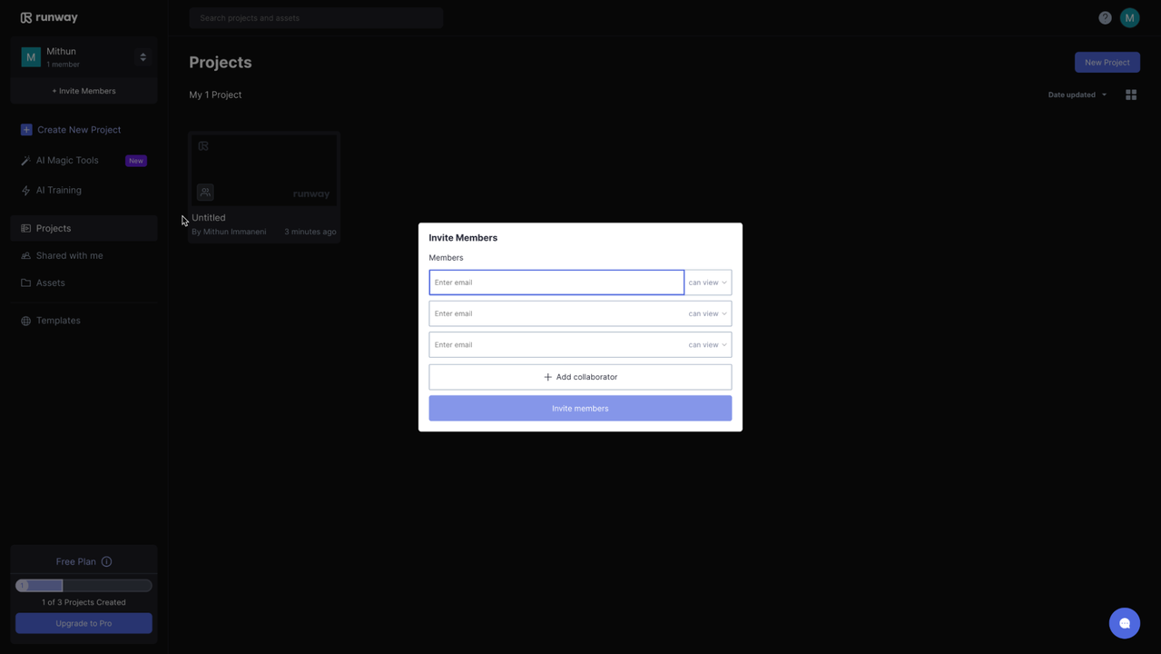 Invite members to collaborate