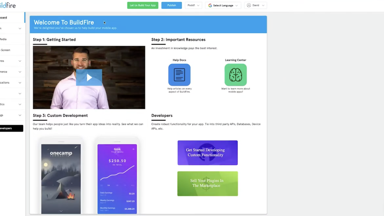 Build apps with BuildFire