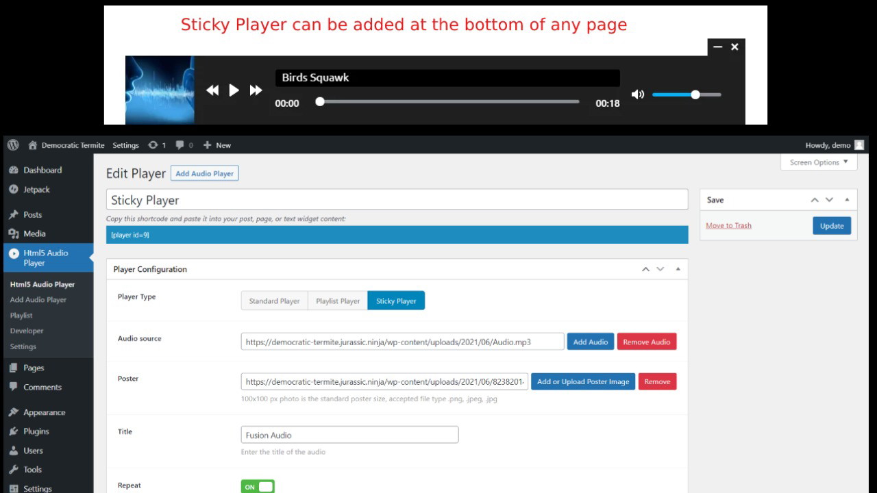 HTML5 Audio Player PRO
