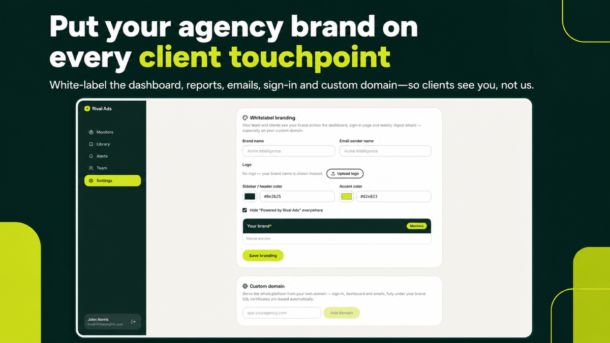 Win agency clients with a platform that looks entirely yours
