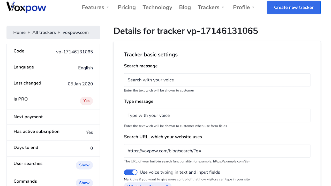 Voxpow — Speech Recognition and Voice Commands for your website