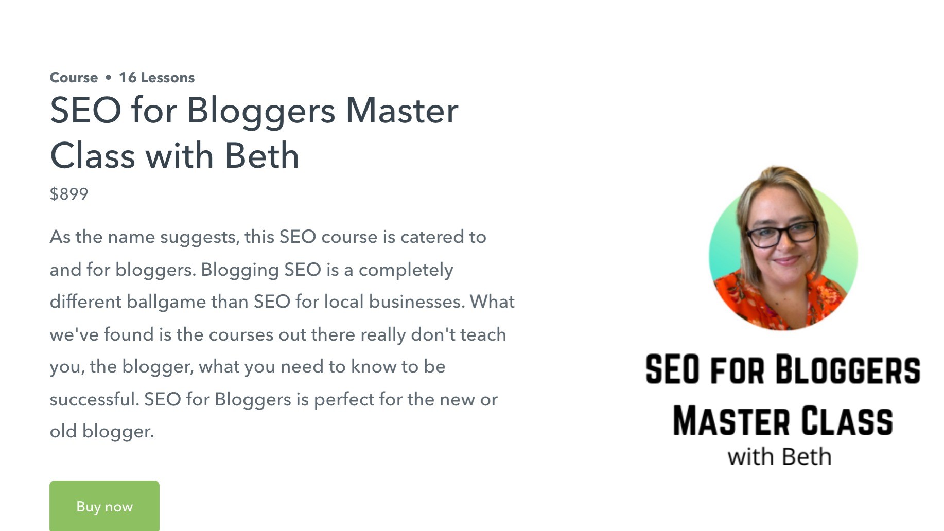 AppSumo Deal for SEO for Bloggers Master Class, with Beth