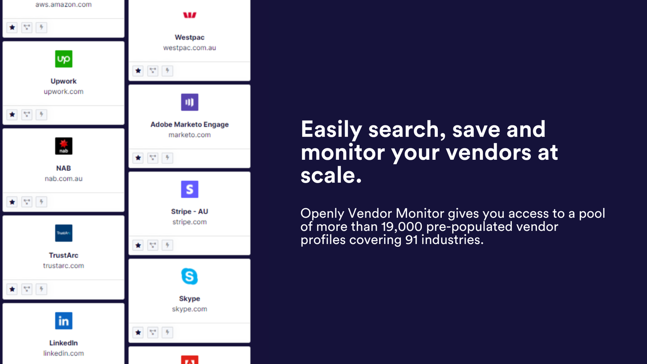 Openly Vendor Monitor
