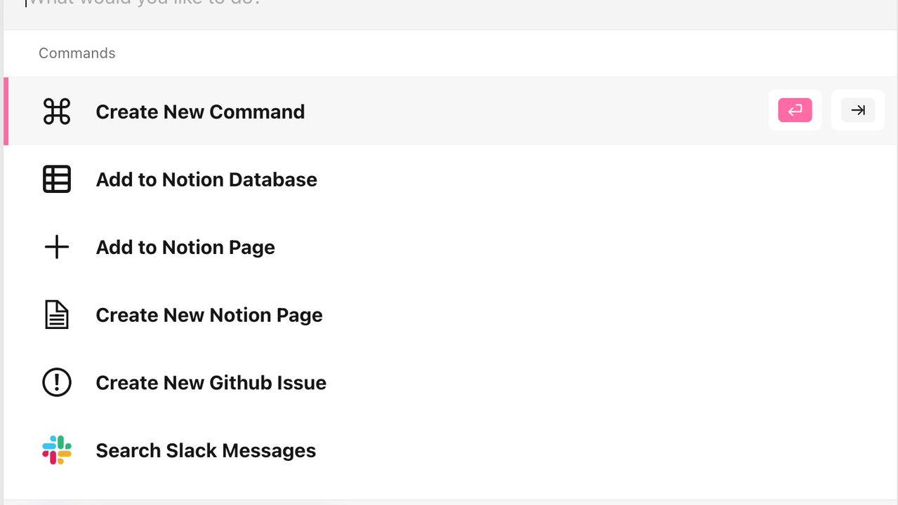 Create custom commands on Slapdash