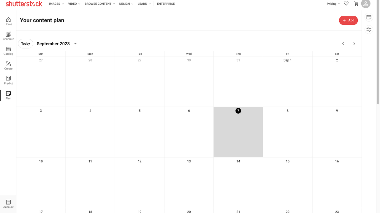 Content plan calendar