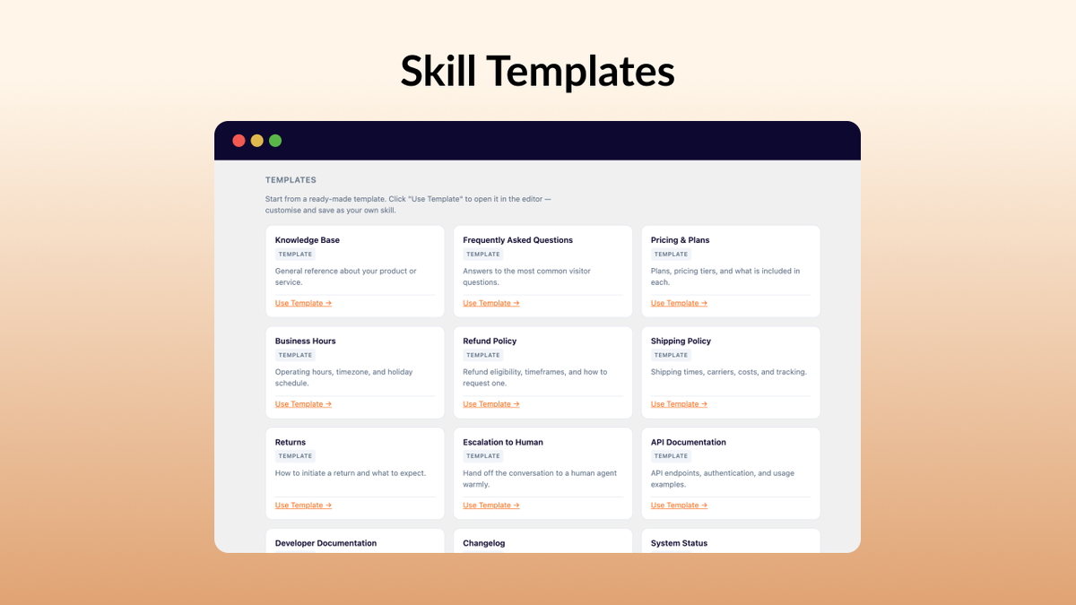 16 Builtin Skill Templates
