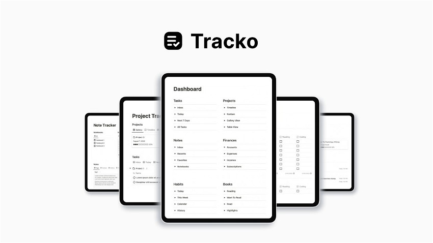 Tracko — Notion Tracker Pack
