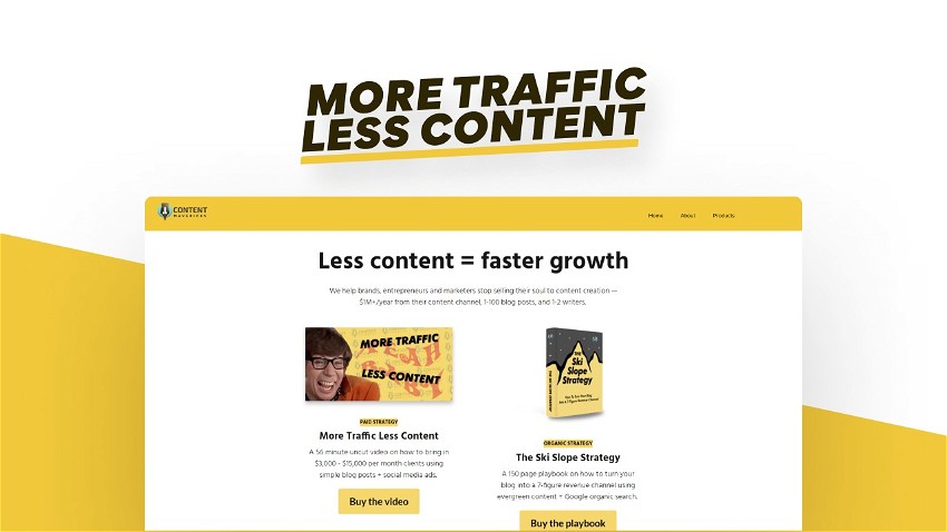 More Traffic Less Content
