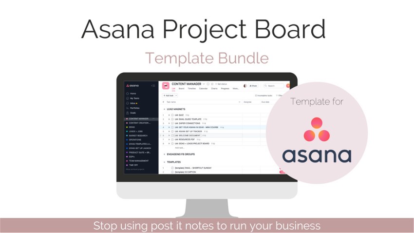 Get Your Asana in Gear - Project Board Template Bundle