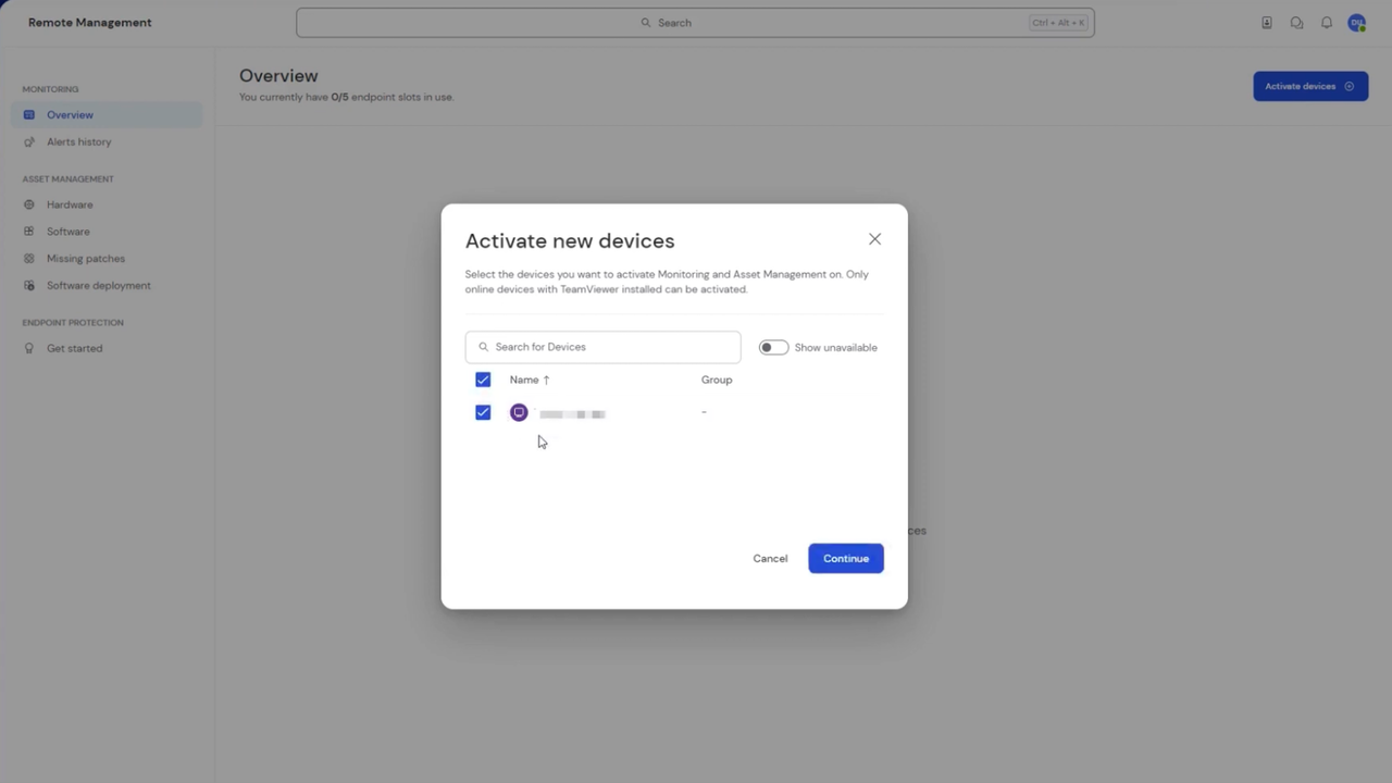 Activate remote management devices