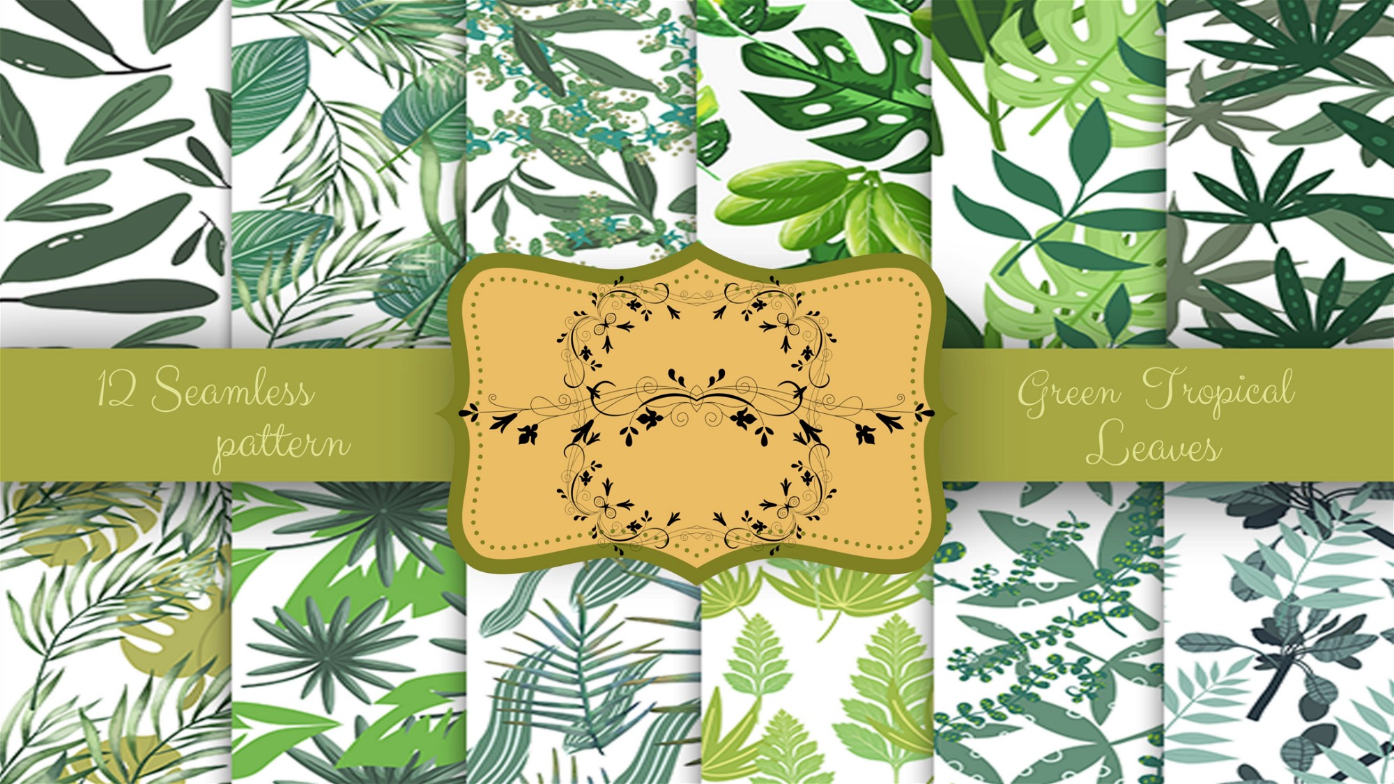 AppSumo Deal for Green Tropical Leaf Pattern Seamless
