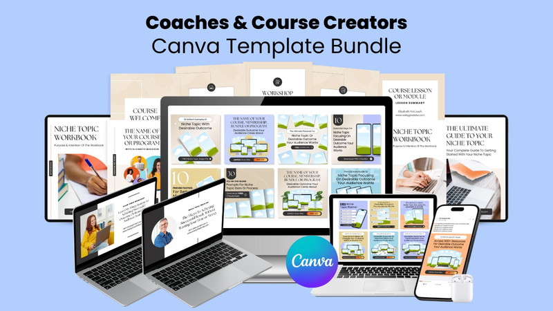 Coaches & Course Creators Canva Template Bundle