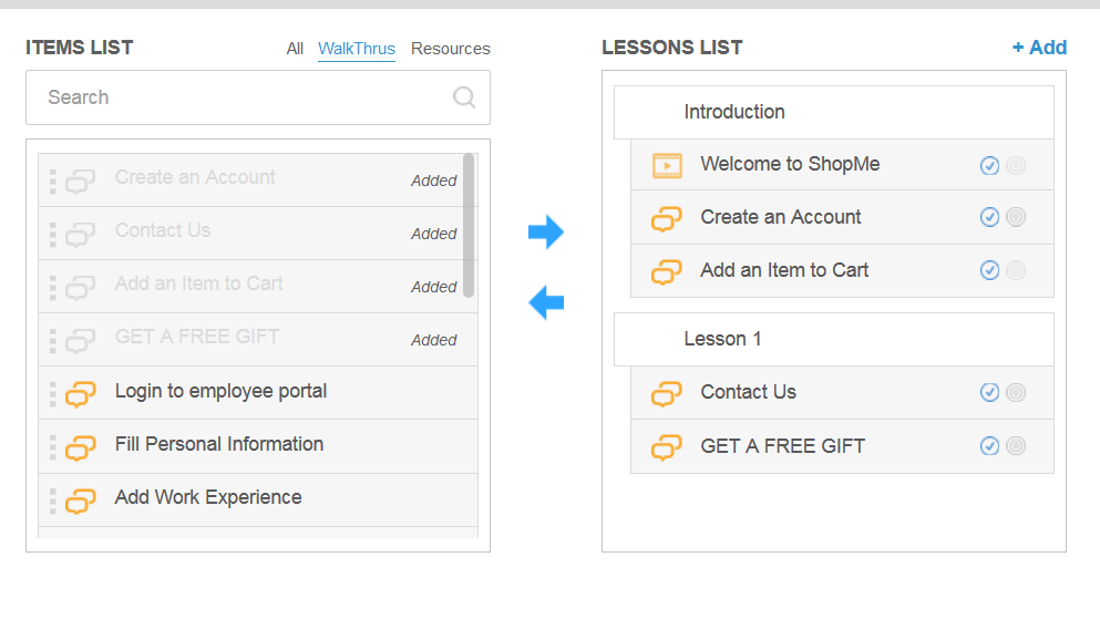 Build onboarding courses
