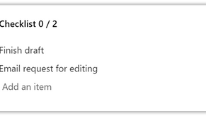 Add checklist as smaller bits of your task