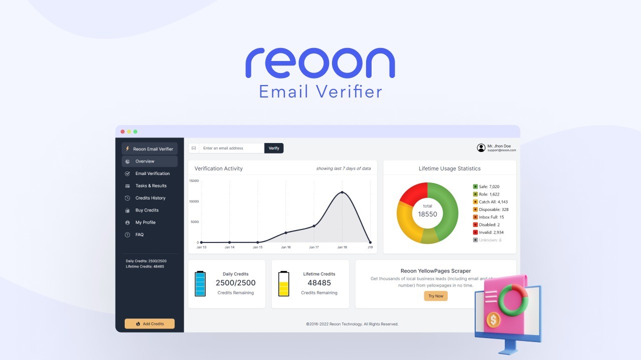 Reoon Email Verifier Lifetime Deal-Pay Once & Never Again