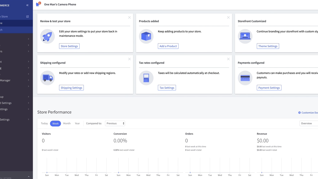 Host and create your online store with BigCommerce