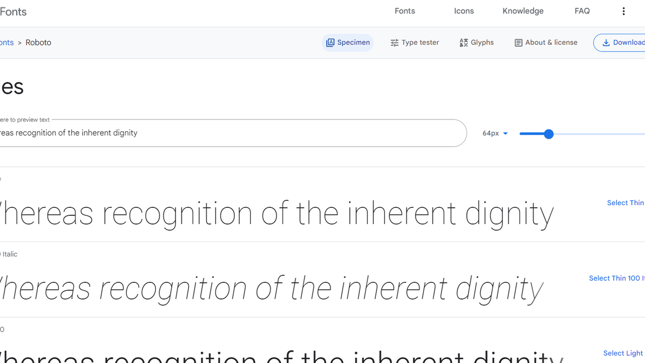 Download font family