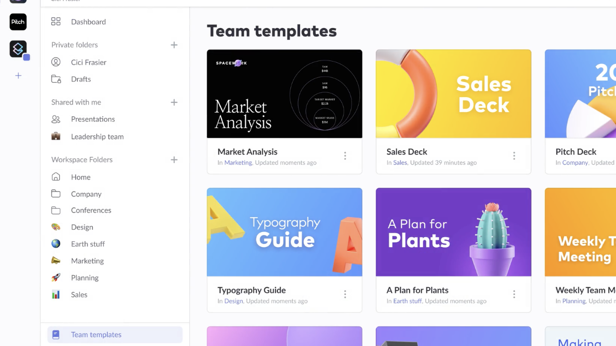 Start your design with templates