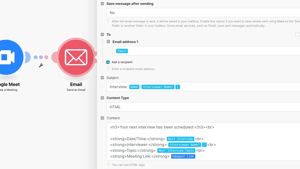 Adding automated emails to workflows