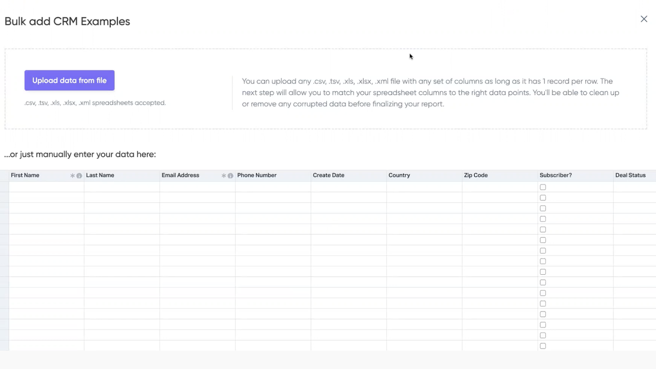 Easily make bulk imports