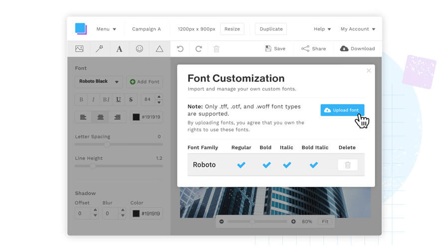 Import custom fonts