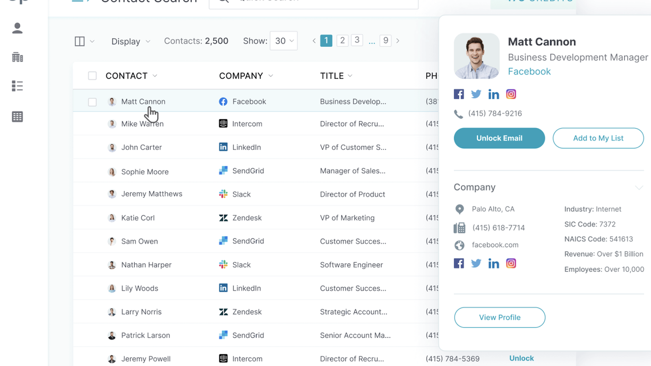 Find accurate contact details of your prospects